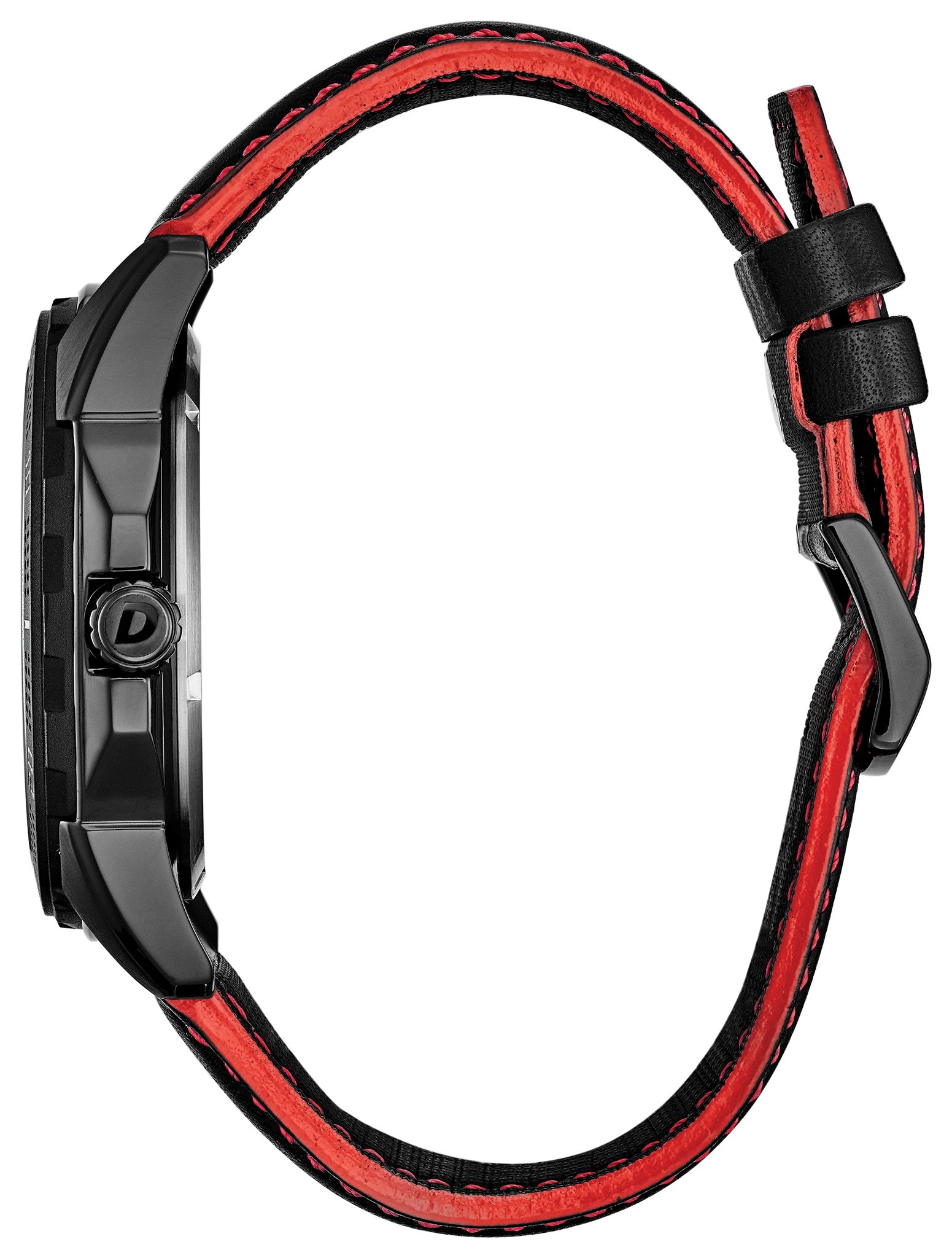 AR - Men's Eco-Drive AW1585-04E Black Dial Red Accent Watch | CITIZEN